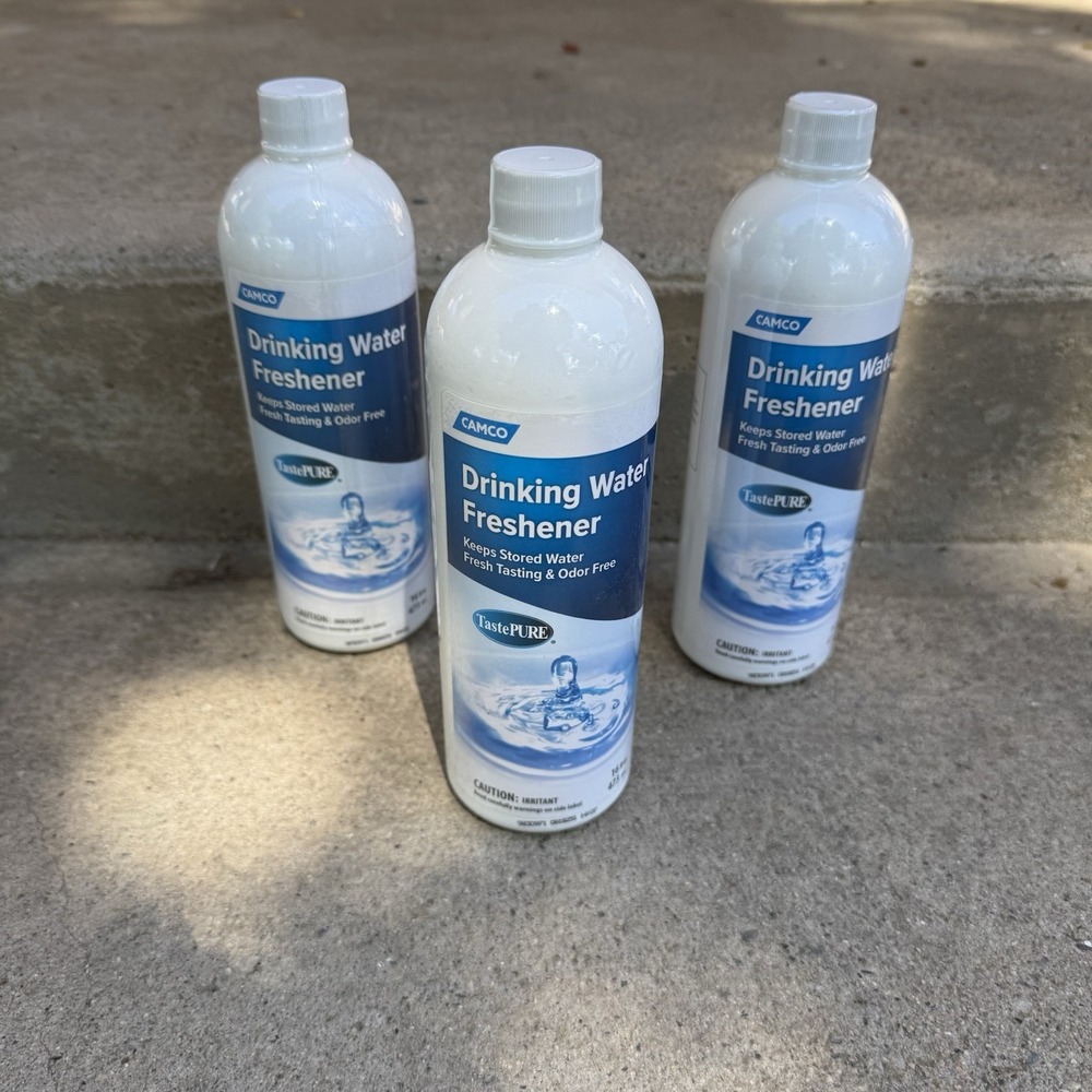 3x RV CAMPER Drinking Water‎ Fresheners 16 oz Camco Keeps Stored Water Odor Free